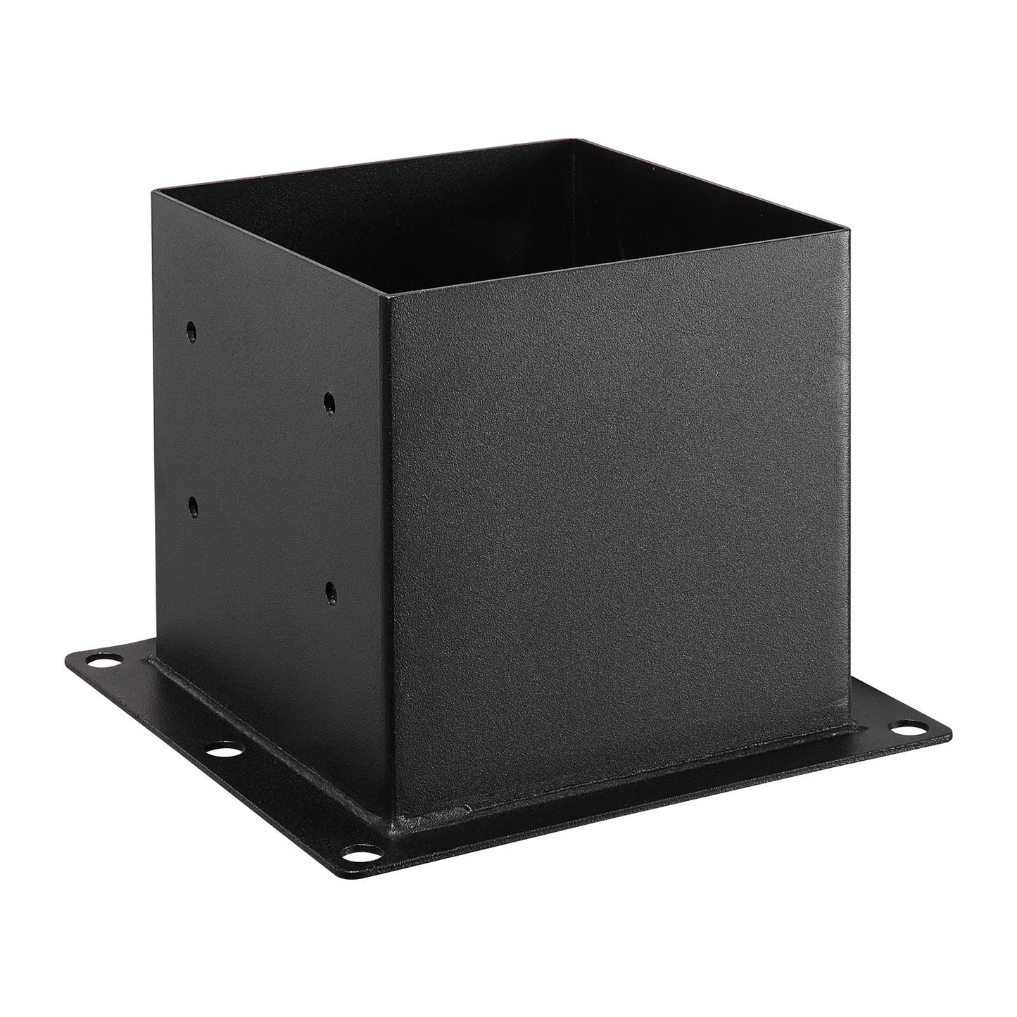 4x4 Post Base 8 Pcs, Inner Size 3.6x3.6 inch / 92x92 mm Post Brackets, Heavy Duty Carbon Steel Decking Posts, Wood Posts Brackets for Pavilion Deck Railing Support Deck Base Plate, Black