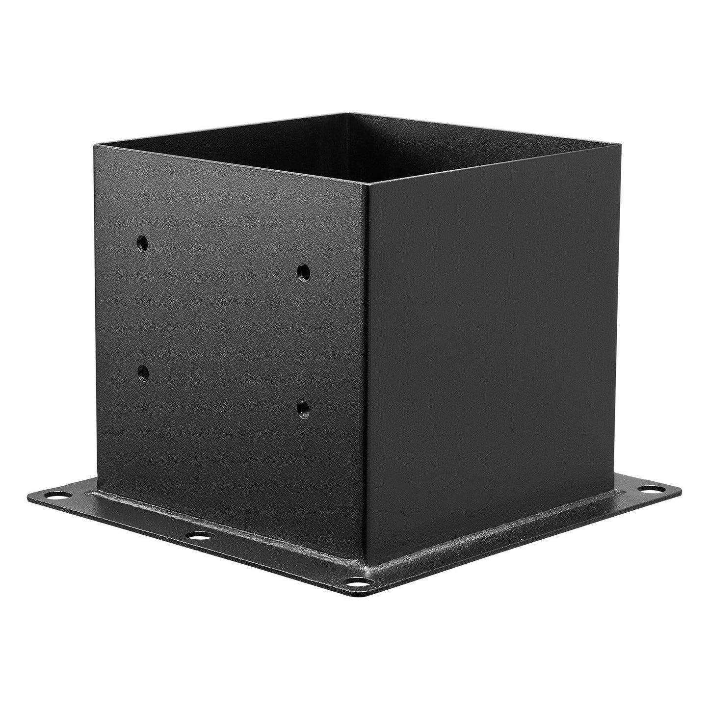 4x4 Post Base 8 Pcs, Inner Size 3.6x3.6 inch / 92x92 mm Post Brackets, Heavy Duty Carbon Steel Decking Posts, Wood Posts Brackets for Pavilion Deck Railing Support Deck Base Plate, Black