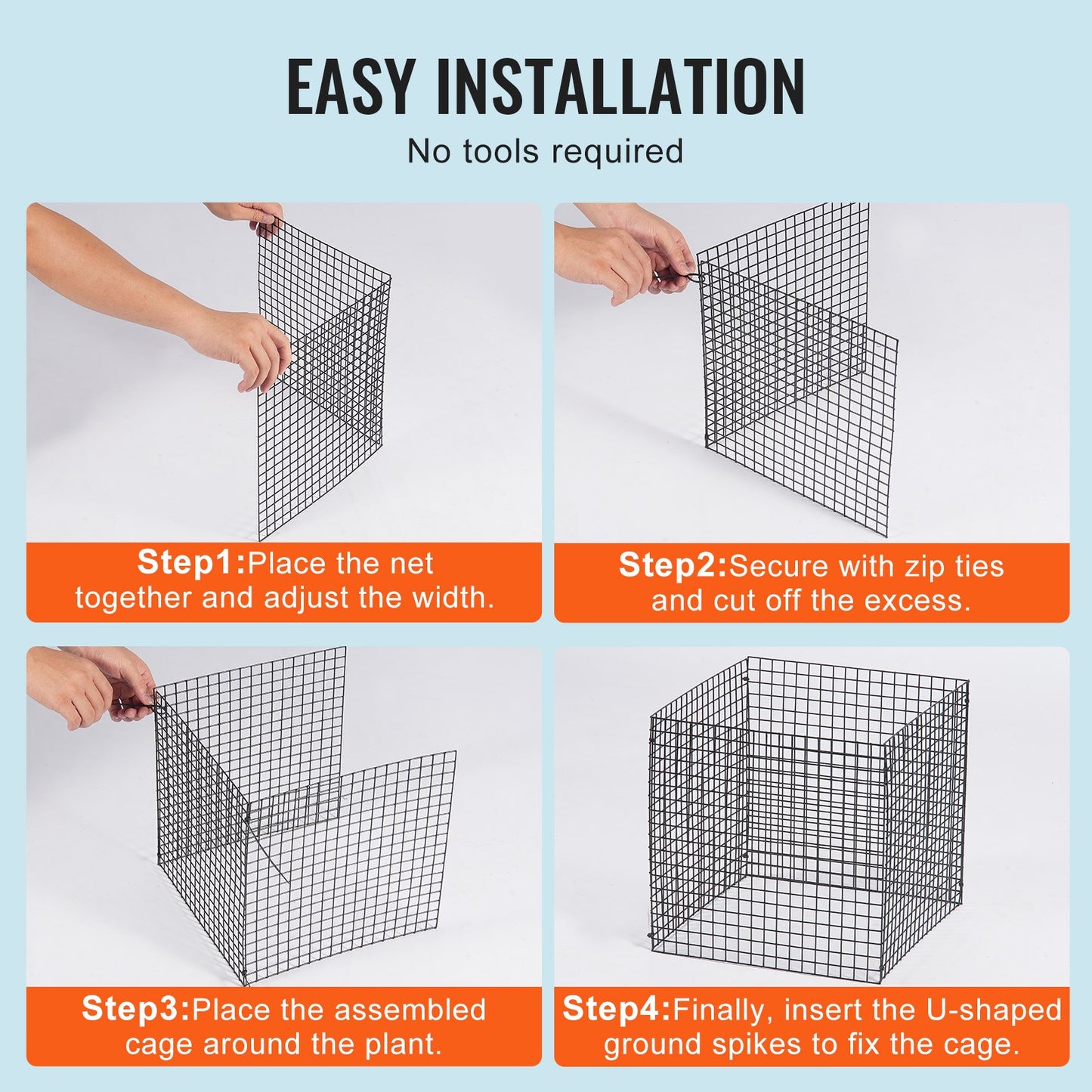 10er-Pack Pflanzenschutz vor Tieren 12'' x 12'' Pflanzenkäfig für Gemüse