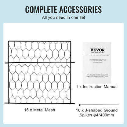 5er-Pack Pflanzenschutz vor Tieren 13,4'' x 13,4'' Metall-Pflanzkäfig