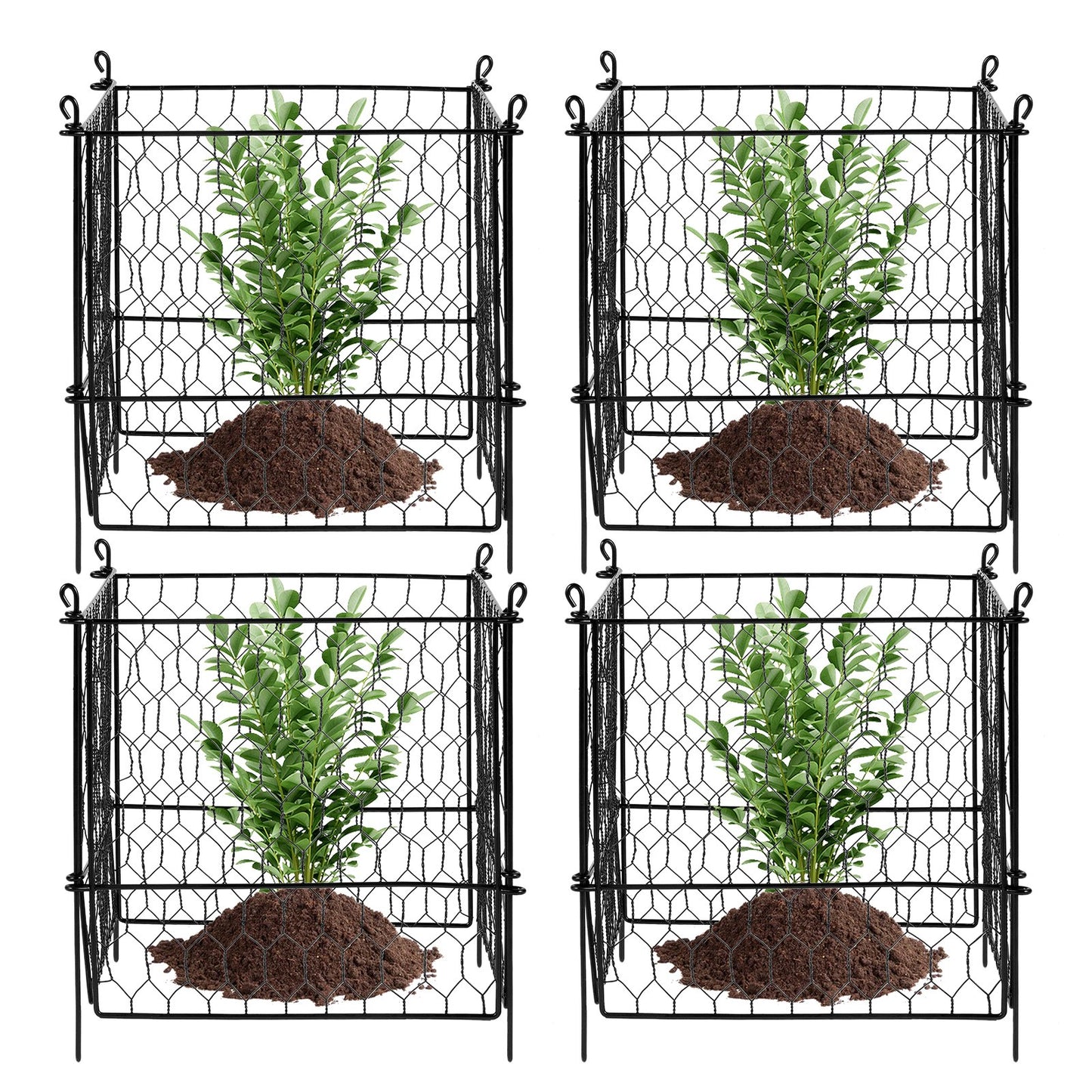 5er-Pack Pflanzenschutz vor Tieren 13,4'' x 13,4'' Metall-Pflanzkäfig