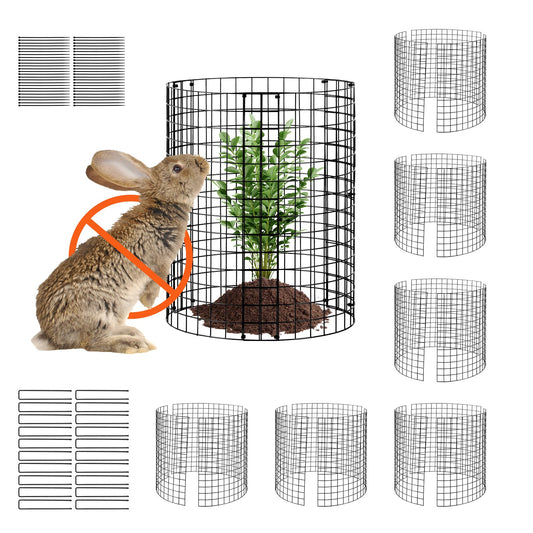 6-pack växtskydd från djur 12,6'' Dia. x 14'' H Metal Plant Cage