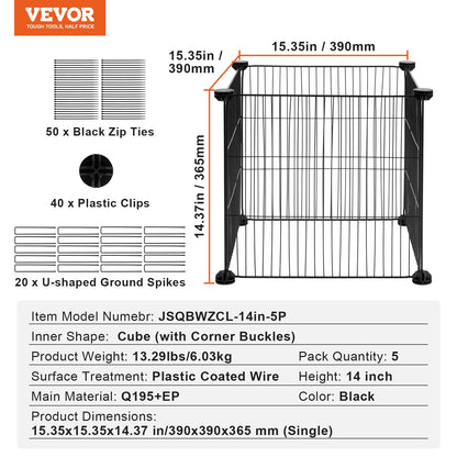5 Pack Plant Protector from Animals, 15.35'' x 15.35'' Chicken Wire Plant Protector, Plant Cages for Outdoor Plants, Flowers & Vegetables, Keeps Bunny Chicken Squirrels Out, 20pcs Metal Mesh