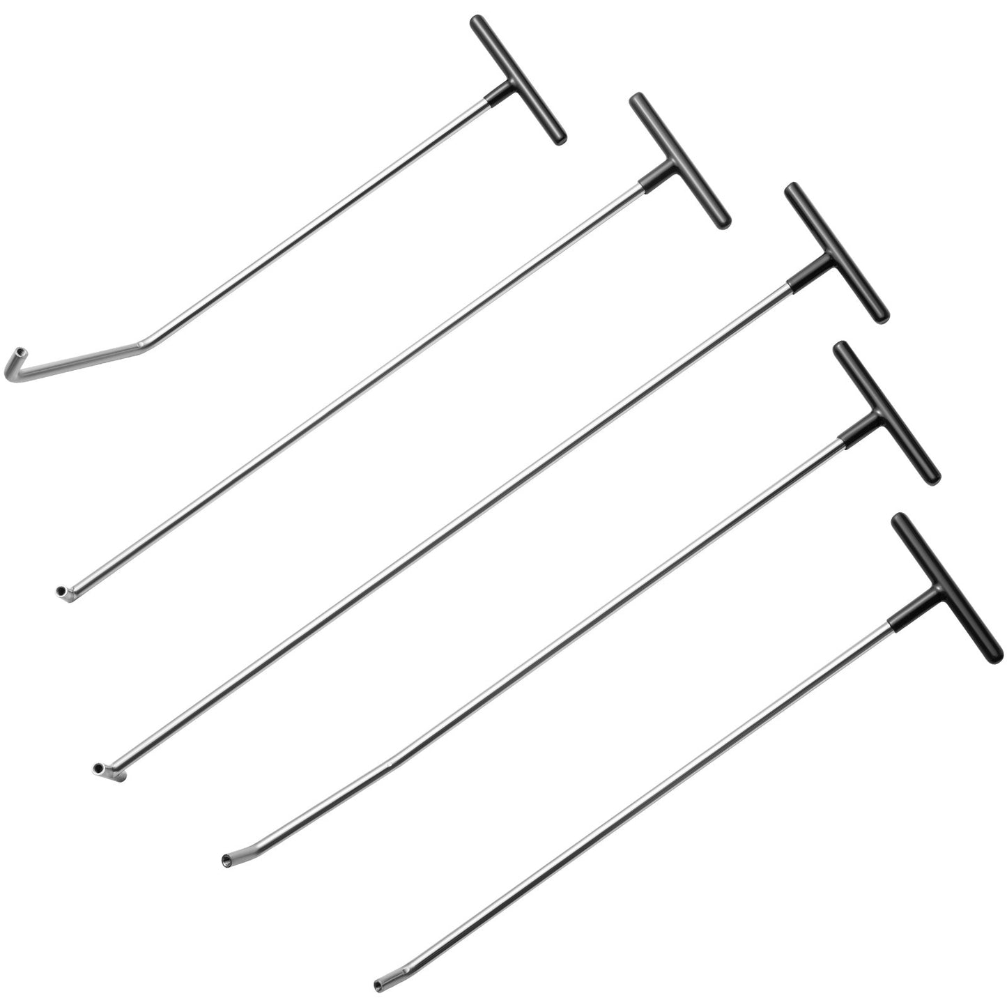 Stavar för borttagning av bucklor, 13 st färgfria bucklor, 5 st bucklor i rostfritt stål, 8 st tapphuvuden, professionellt verktyg för borttagning av hagelbucklor för mindre bucklor, dörrstickningar och hagelskador