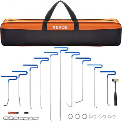 Rods Dent Removal Kit, 20 Pcs Paintless Dent Repair Rods, Stainless Steel Dent Rods, Whale Tail Dent Repair Tools, Professional Hail Dent Removal Tool For Minor Dents, Door Dings And Hail Damage