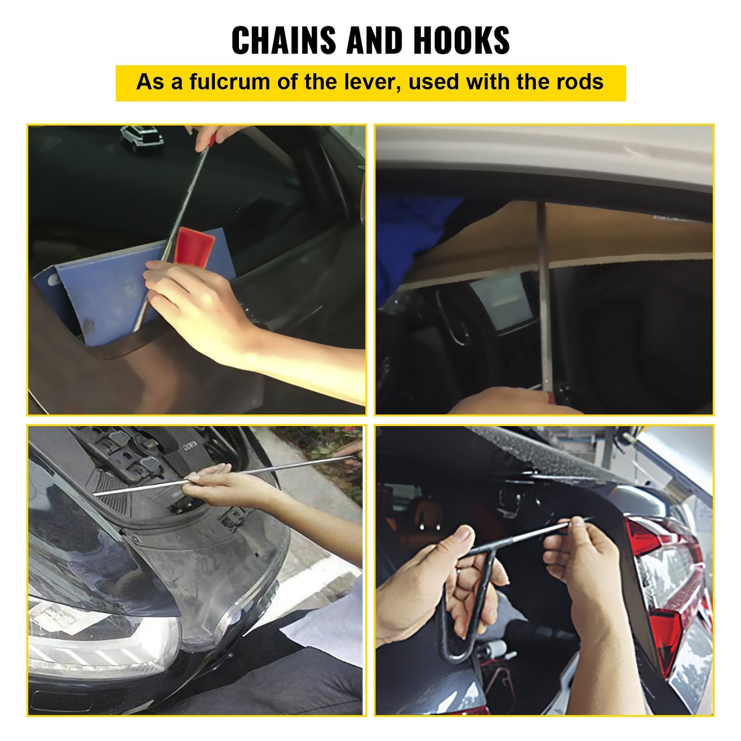 Stavar Buckborttagningssats, 20 st Lackfria bucklor, bucklor i rostfritt stål, Reparationsverktyg för valsvansbucklor, professionellt verktyg för borttagning av hagelbucklor för mindre bucklor, dörrstickningar och hagelskador