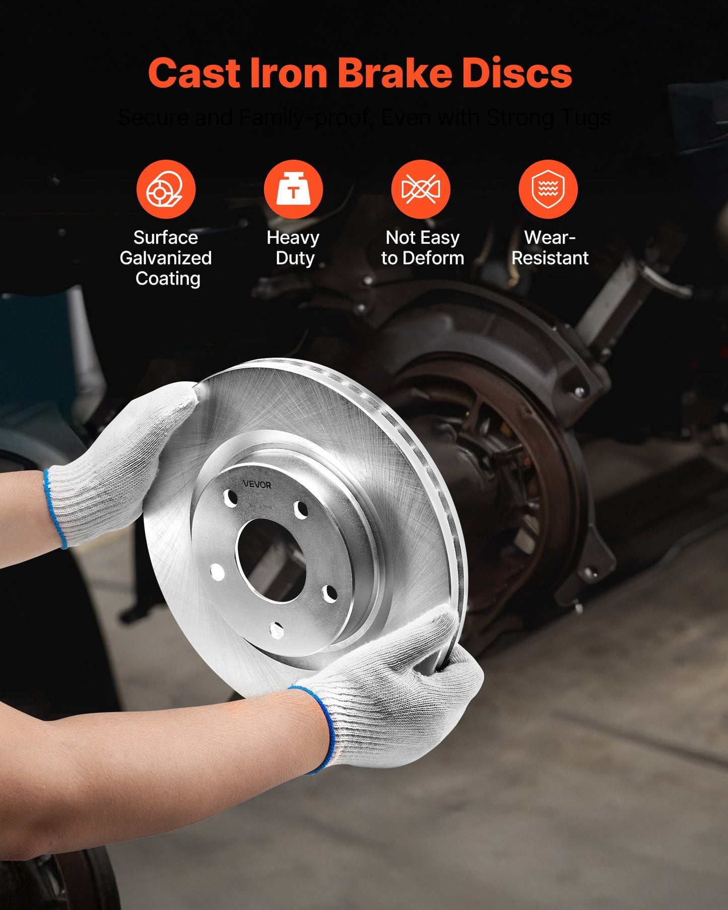 Front and Rear Brake Kit Compatible with 2013 Nissan Altima (Base, SL, SV & S Sedan), 2014-2018 Nissan Altima, 2019-2023 Nissan Altima (with Manual Parking Brake), Hollow Structure Front Rotors