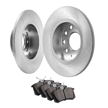 Bakre bromssats Bromsrotorer Bromsbeläggsbytessats för Audi A3(8P)