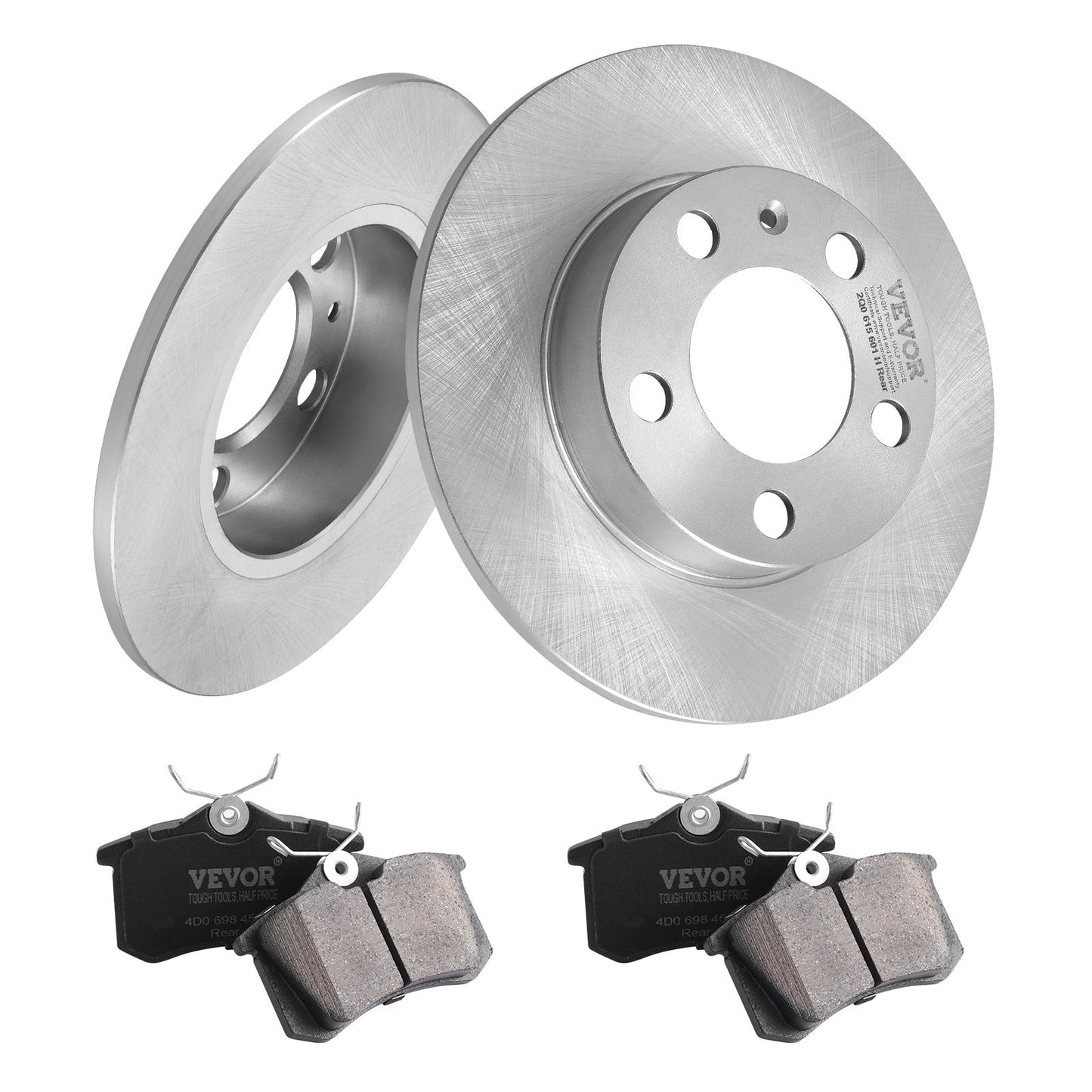 Bakre bromssats Bromsrotorer Bromsbeläggsbytessats för Audi A3(8L)