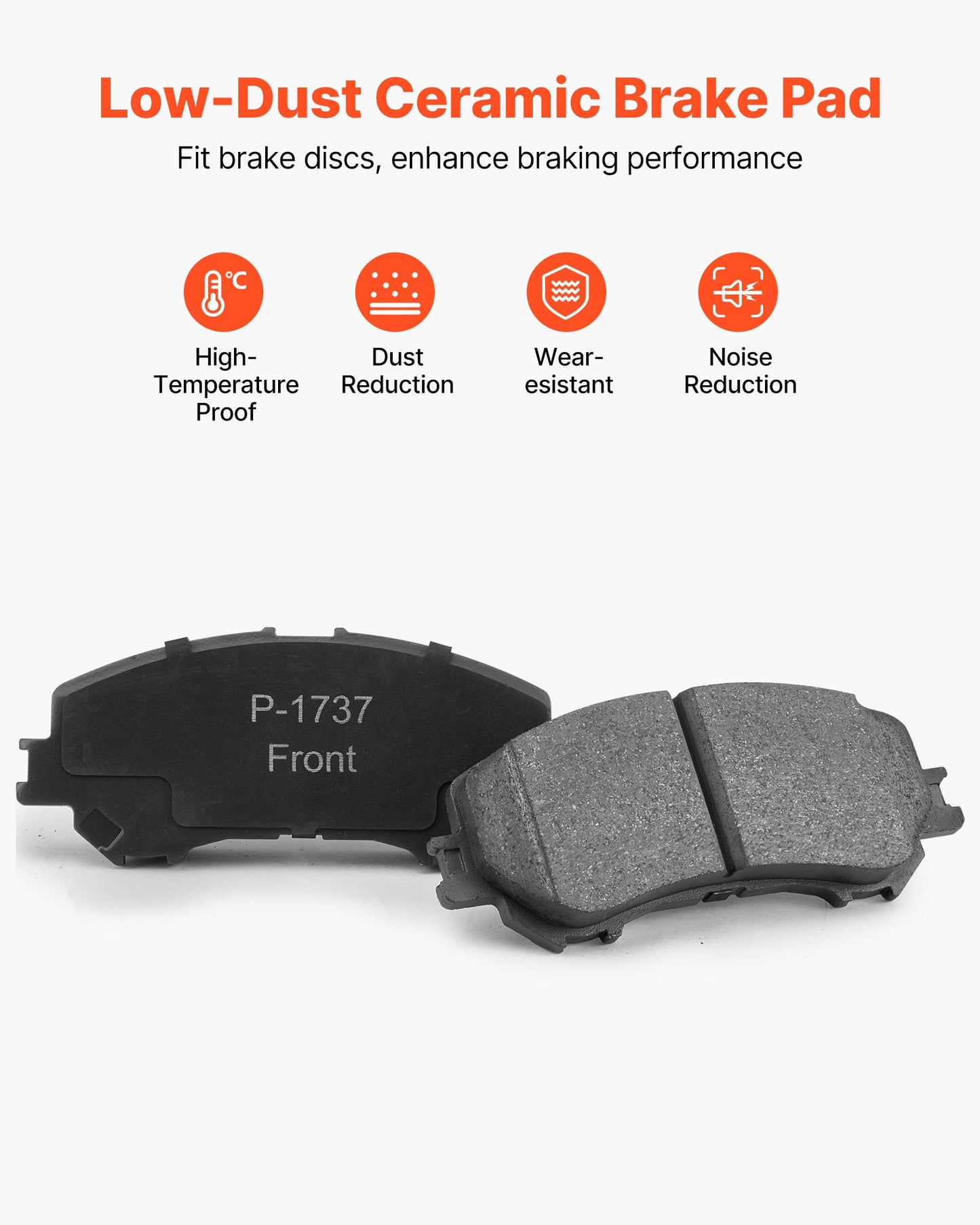 Front and Rear Brake Kit Compatible with 2014-2015 Nissan Rogue (2 Row Seating; 11.65 inch (296mm) Front Outer Diameter), Hollow Structure Brake Rotors Ceramic Brake Pads Replacement Kit