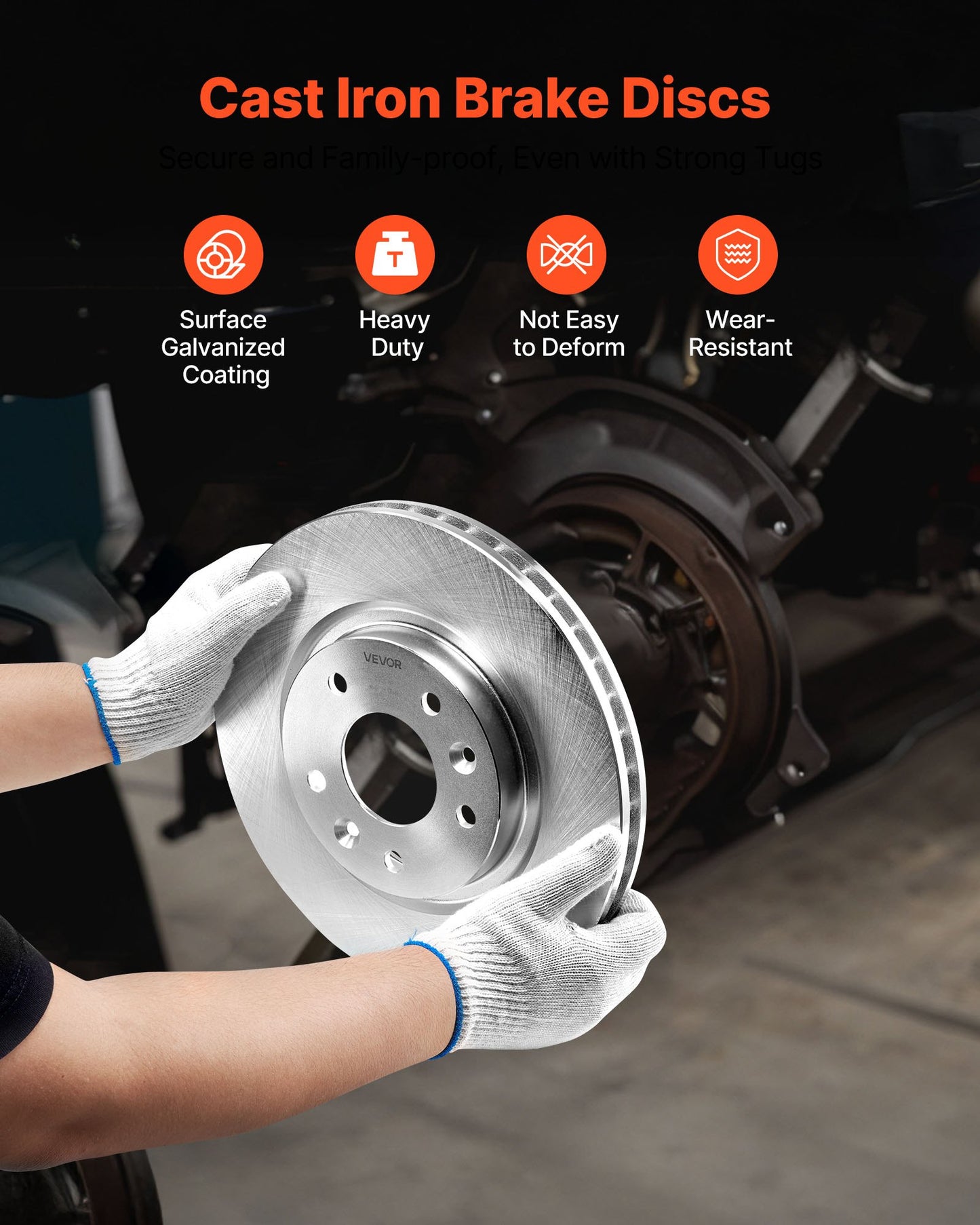 Front and Rear Brake Kit Compatible with 2014-2015 Nissan Rogue (2 Row Seating; 11.65 inch (296mm) Front Outer Diameter), Hollow Structure Brake Rotors Ceramic Brake Pads Replacement Kit