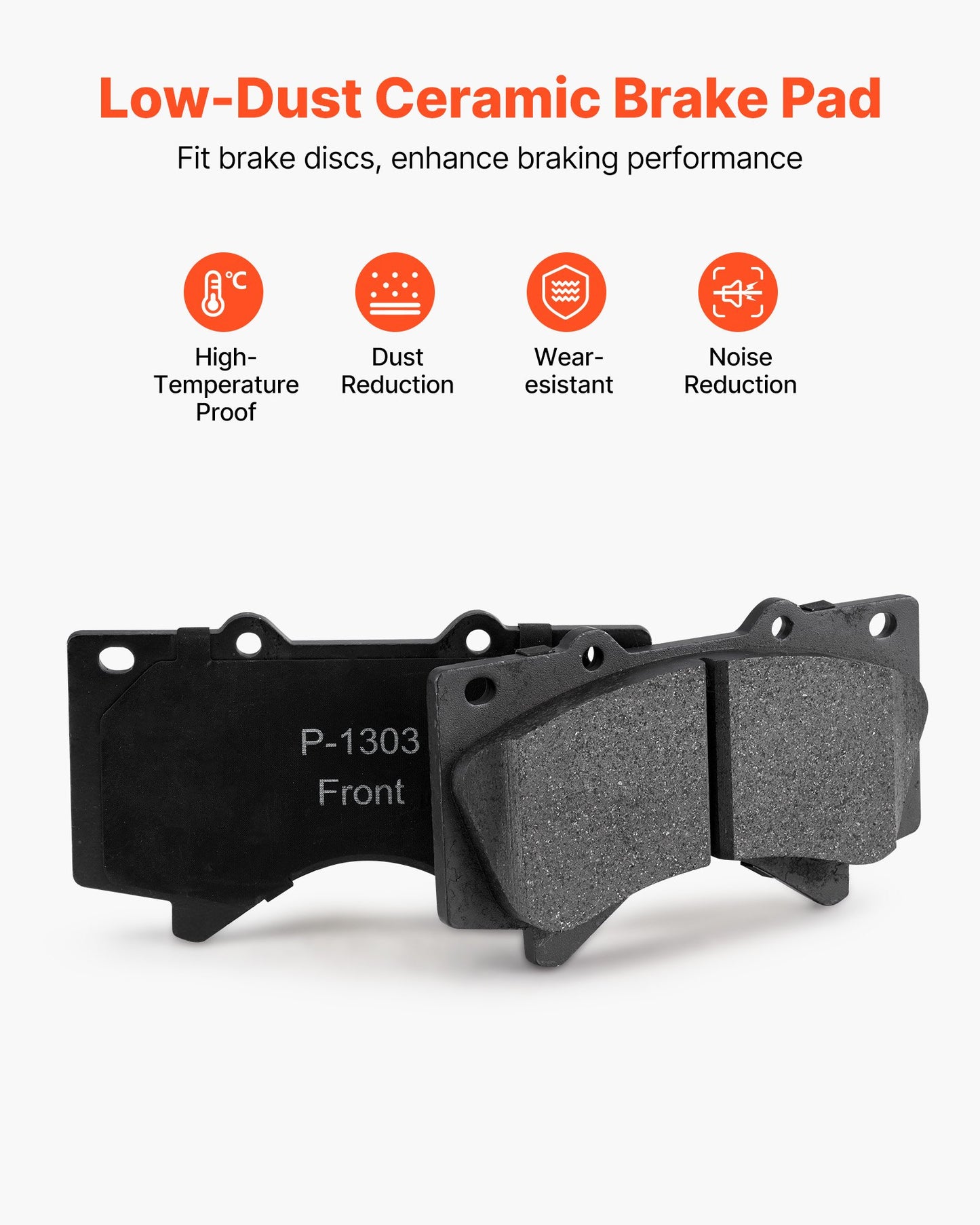 Front & Rear Ceramic Brake Kit Compatible with 2016-2021 Lexus LX570, 2016-2021 Toyota Land Cruiser, Drilled and Slotted Brake Rotors Ceramic Brake Pads Replacement Kit, 14 inch Front Rotors
