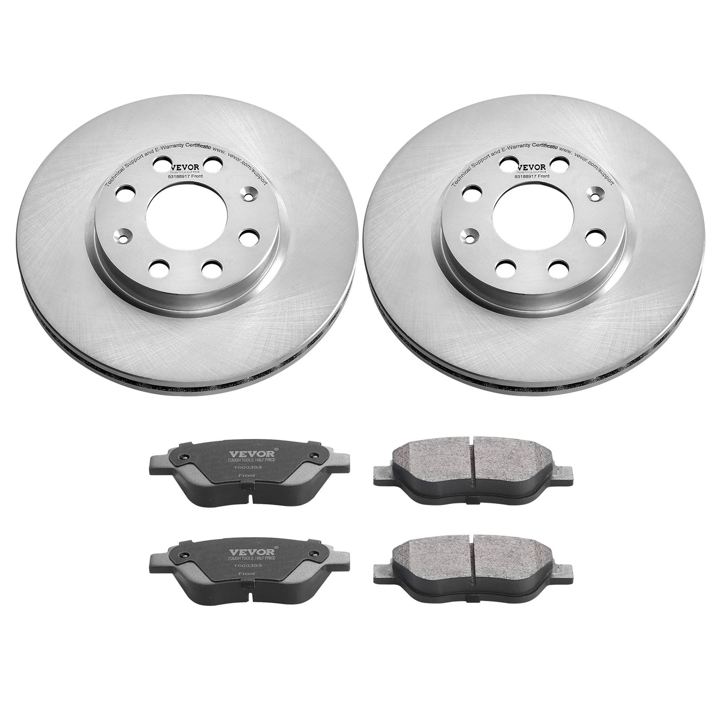 Front Ceramic Brake Rotor Pad Kit for Vauxhall Adam Corsa D Box Hatchback