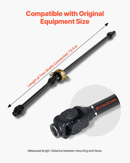 Front Drive Shaft, 73.9" Prop Shaft Driveshaft Assembly Compatible with 2014-2017 Polaris RZR XP 1000, Replace #PRP-PO-09-006 1333350 1333424