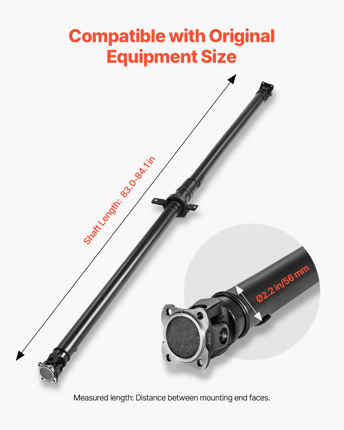 Rear Drive Shaft, 83.0"-84.1" Prop Shaft Driveshaft Assembly Compatible with 1997-2001 Honda CR-V 2.0L L4 4WD, Replace #936-003 65-4002 40100-S10-A01 40100-S10-003 936003 654002