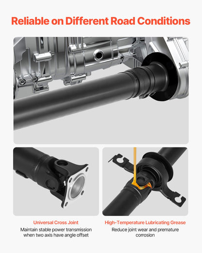 Rear Drive Shaft, 80.0"-81.6" Prop Shaft Driveshaft Assembly Compatible with 2007-2014 Ford Edge & Lincoln MKX, Replace #DT4Z-4R602-A DT4Z4R602A 7T4Z4R602A SK936846 936-846 65-2027