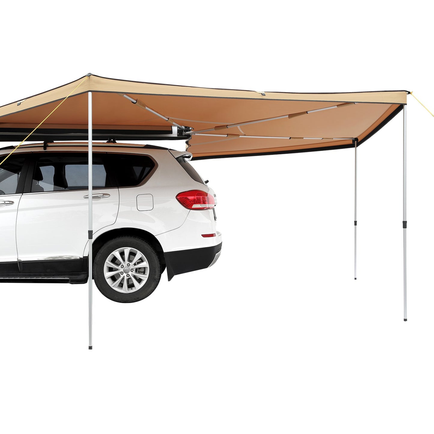 Vehicle Awning 270 Degree, 8.2' Height Retractable Car Side Awning, PU3000mm UV50+ Car Awning with Waterproof Storage Bag, Suitable for Truck, SUV, Van, RV
