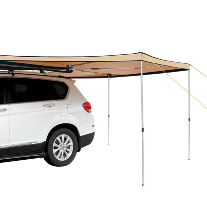 Vehicle Awning 270 Degree, 8.2' Height Retractable Car Side Awning, PU3000mm UV50+ Car Awning with Waterproof Storage Bag, Suitable for Truck, SUV, Van, RV