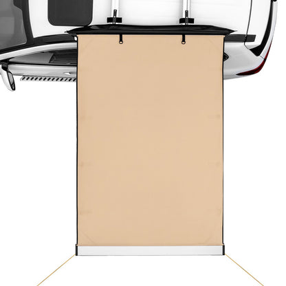 Bilsidomarkis, stor 4,6 x 6,6 tum täckande fordonsmarkis, PU3000mm UV50+ infällbar bilmarkis med vattentät förvaringsväska, lämplig för lastbil, SUV, skåpbil, husbilar