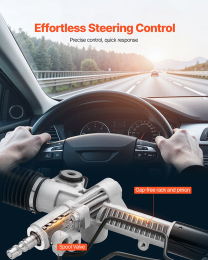 Hydraulic Power Steering Rack and Pinion, Compatible with 2004-2006 Toyota Camry (SE or XLE Model), 2004 Toyota Camry (LE Model with 16" Wheels), 2007-2011 Toyota Camry (Except Hybrid Model)