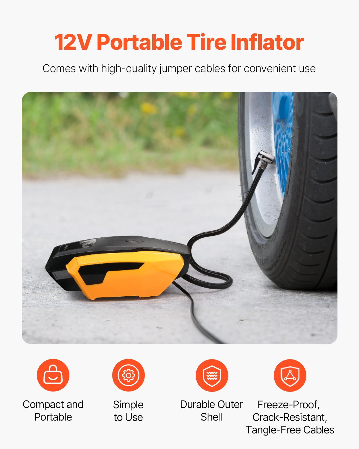 Car Emergency Kit, 2-in-1 First Aid Kit with Jumper Cables, Essential Roadside Emergency Car Kits for Vehicle, Travel and Home, 32-Piece Auto Road Side Assistance Tools with Medical Aid Kits
