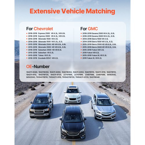 Lichtmaschine Autolichtmaschine für Chevy Express 2500 V6 4.3L V8 6.0L 18-19 GMC | EU