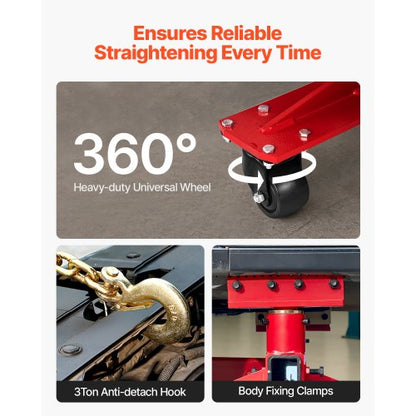 Auto Body Frame Puller Platter 6T Auto Rahmen Maschine 6000PSI Fußpumpe