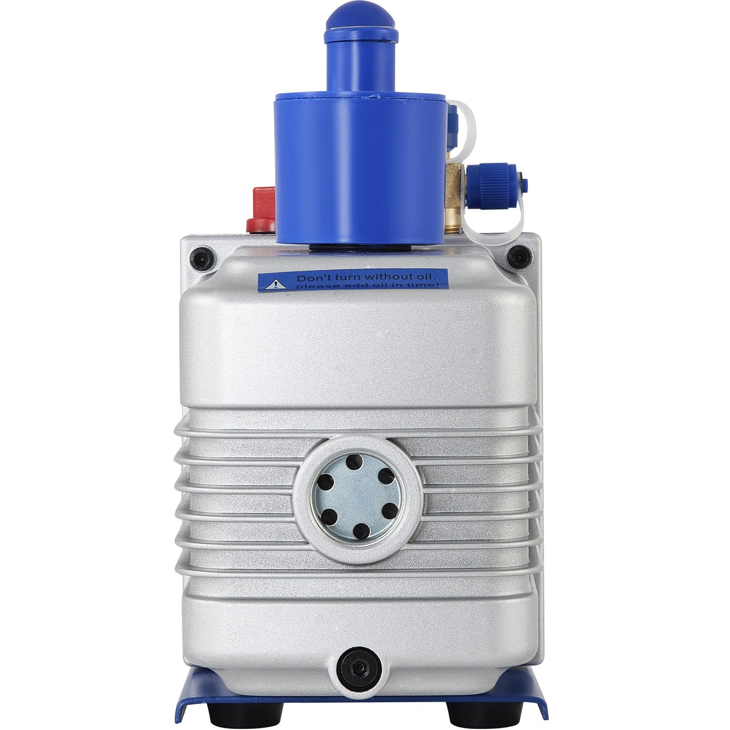 Vakuumpumpe, 10CFM 1 PS, zweistufige Drehschieber-Vakuumpumpe, 220 V 5 PA Anlage HVAC Kältemittel-Luftwerkzeug für HVAC, automatisches Nachfüllen von AC-Kältemitteln, Weinentgasung und Lebensmittelverarbeitung, blau