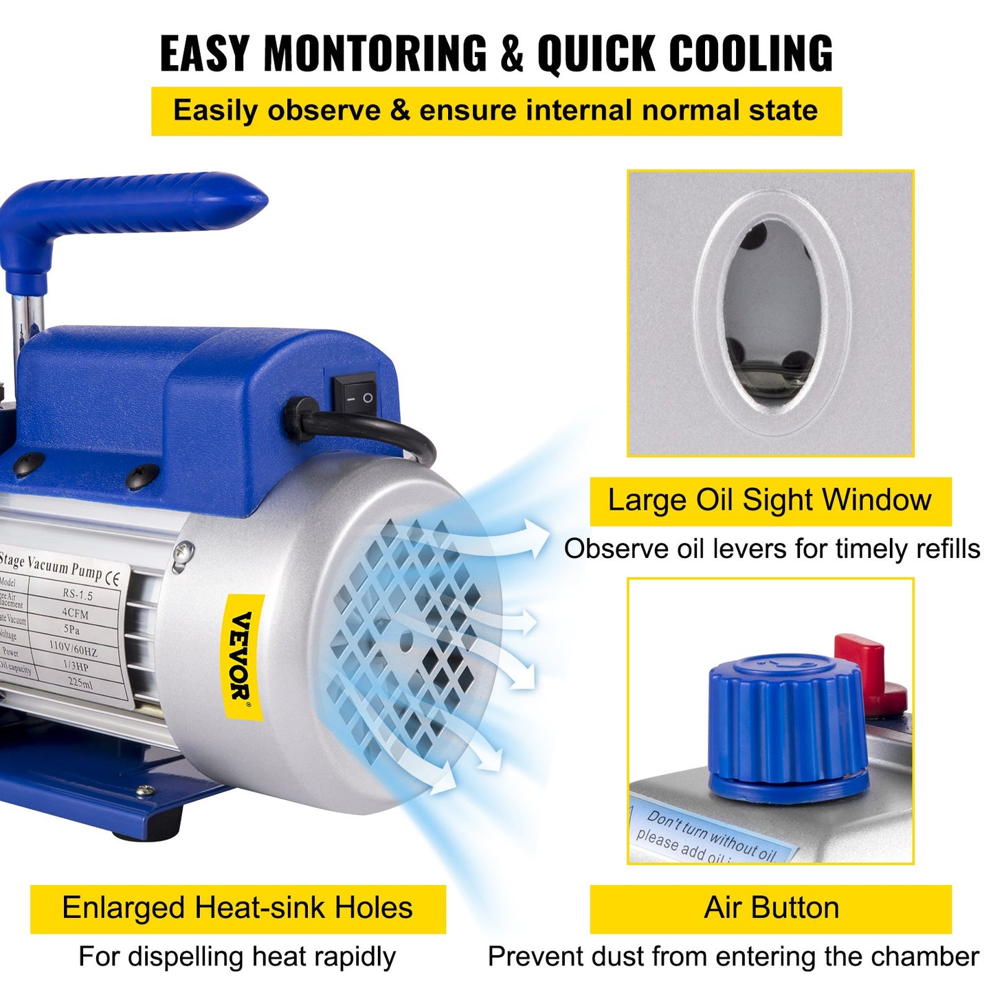2 Gallonen Vakuumkammer Silikon-Expoxid-Entgasung 4CFM 1/3HP Vakuumpumpe