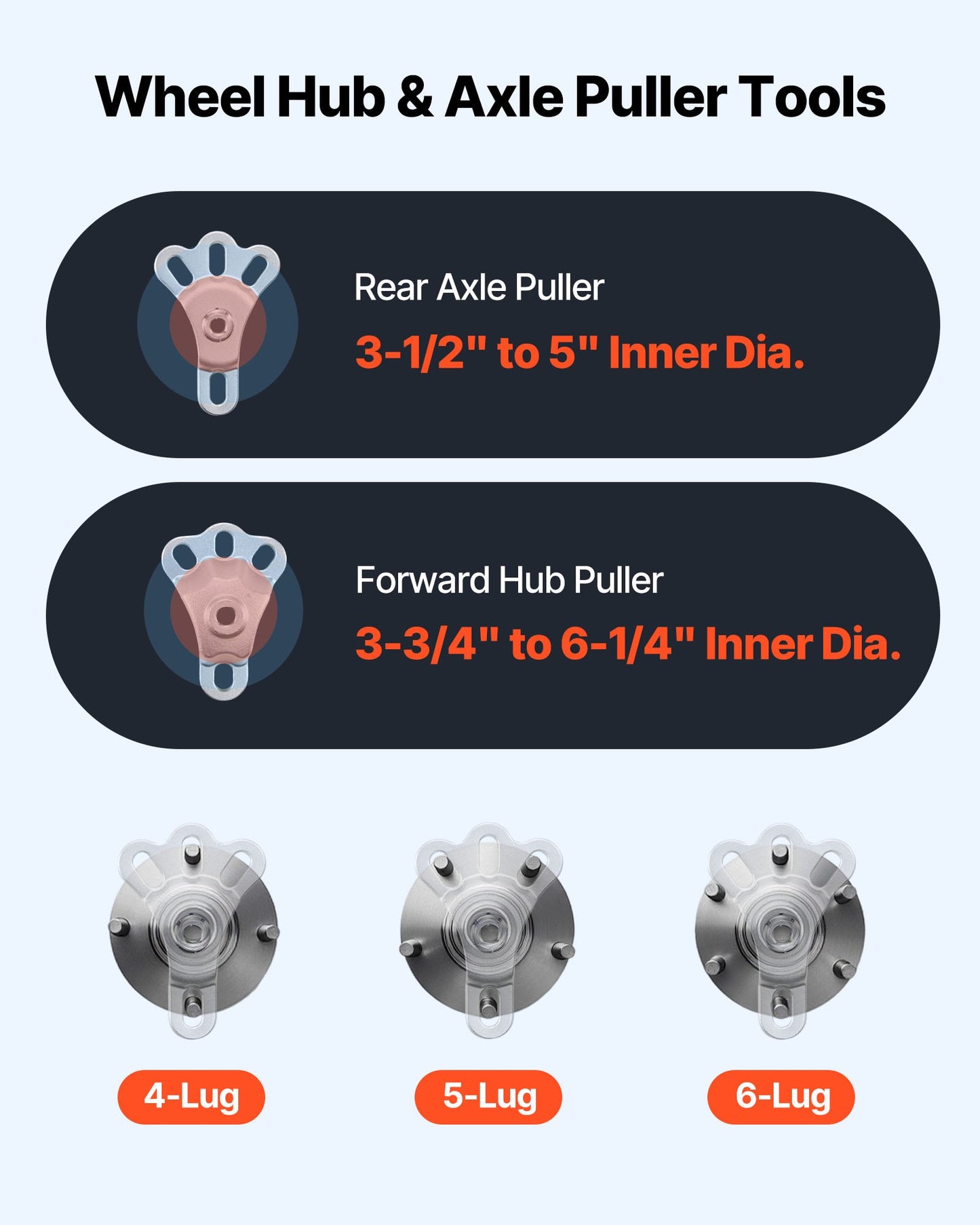 9-Way Slide Hammer Puller Set, 15PCS Front Wheel Hub Bearing Remover & Rear Wheel Axle Hub Dent Shaft Puller Tool Kit, Axle Bearing Puller Tool Kit and Slide Hammer Remover Set with Carry Box