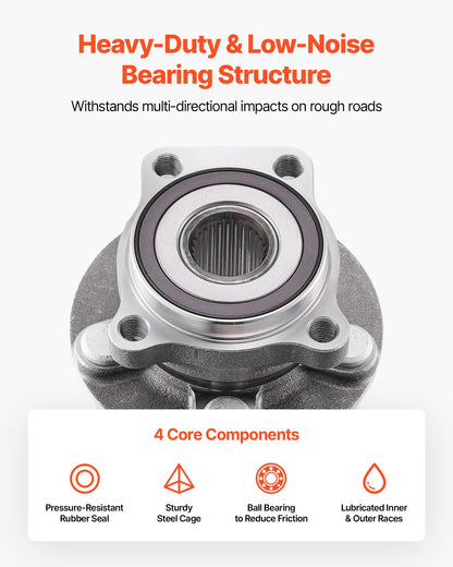 2PCS Front Wheel Bearing & Hub Assembly Fit for 2014 Subaru Forester 2.5i Convenience Limited Premium Sport Utility Impreza WRX Hatchback 4-Door 2.5L OEM 513303, Wheel Bearing Hub Assembly Set