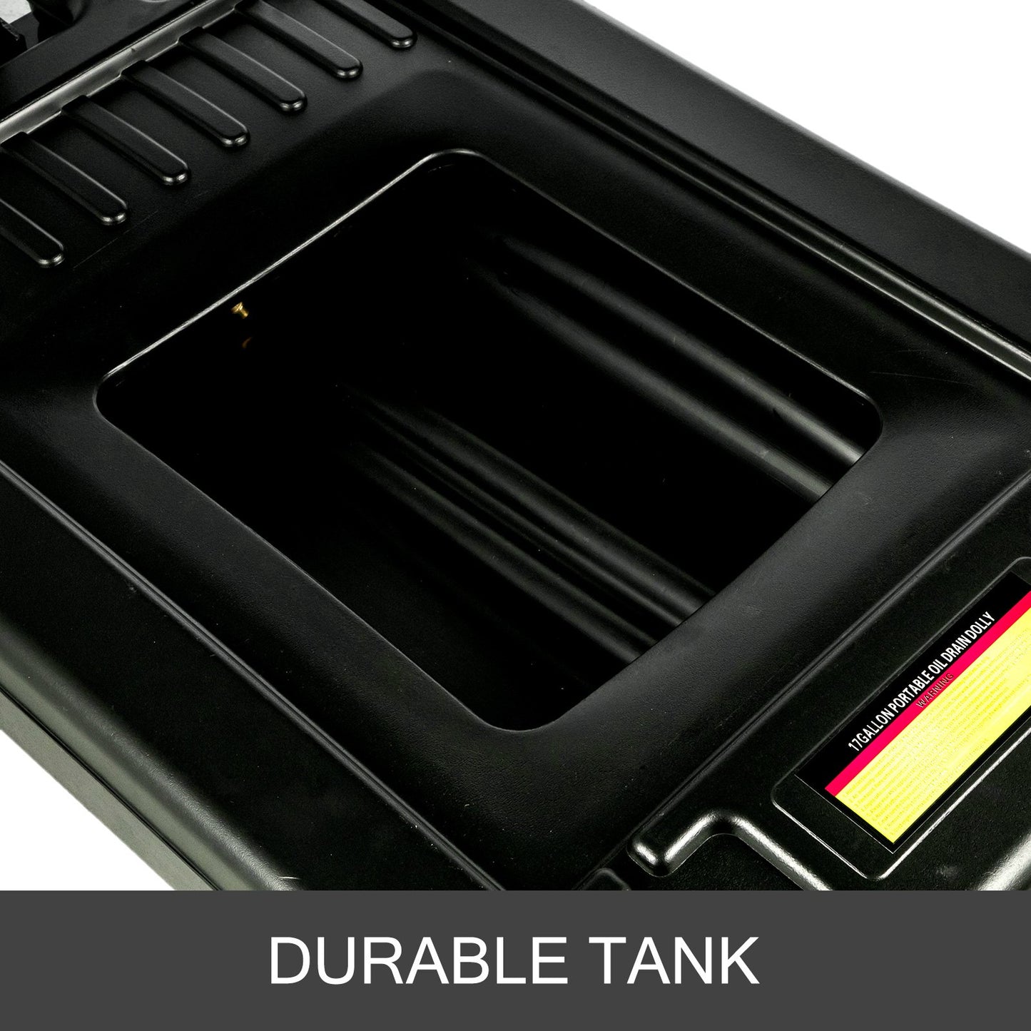 Portable Oil Drain Pan with Pump 64L Oil Drain Pan 17 Gallon Low Profile Oil Drain Pan with 8\' Hose for SUV Car and Trucks