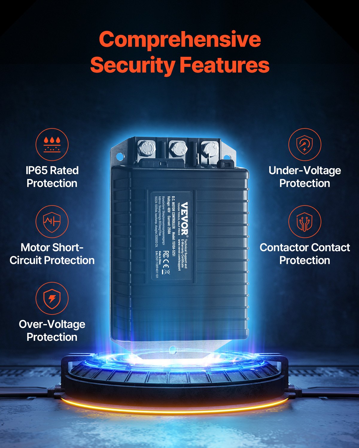 Golf Cart Controller 48V 250A Hastighetsregulator för Club Car 1510A-5251