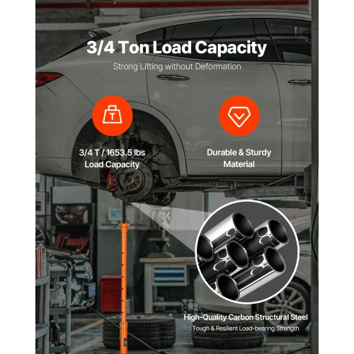 Stöd för underlyft 3/4 ton kapacitet Domkraft för underlyft Två hjul |  EU