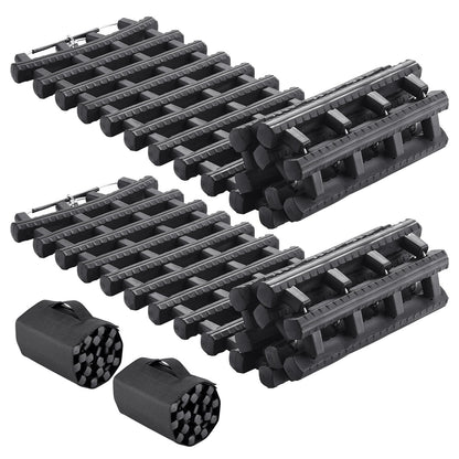 2PCS Traktion Boards mit TPR für Schlamm Schnee Sand Lagerung Taschen Kurze Schwarz