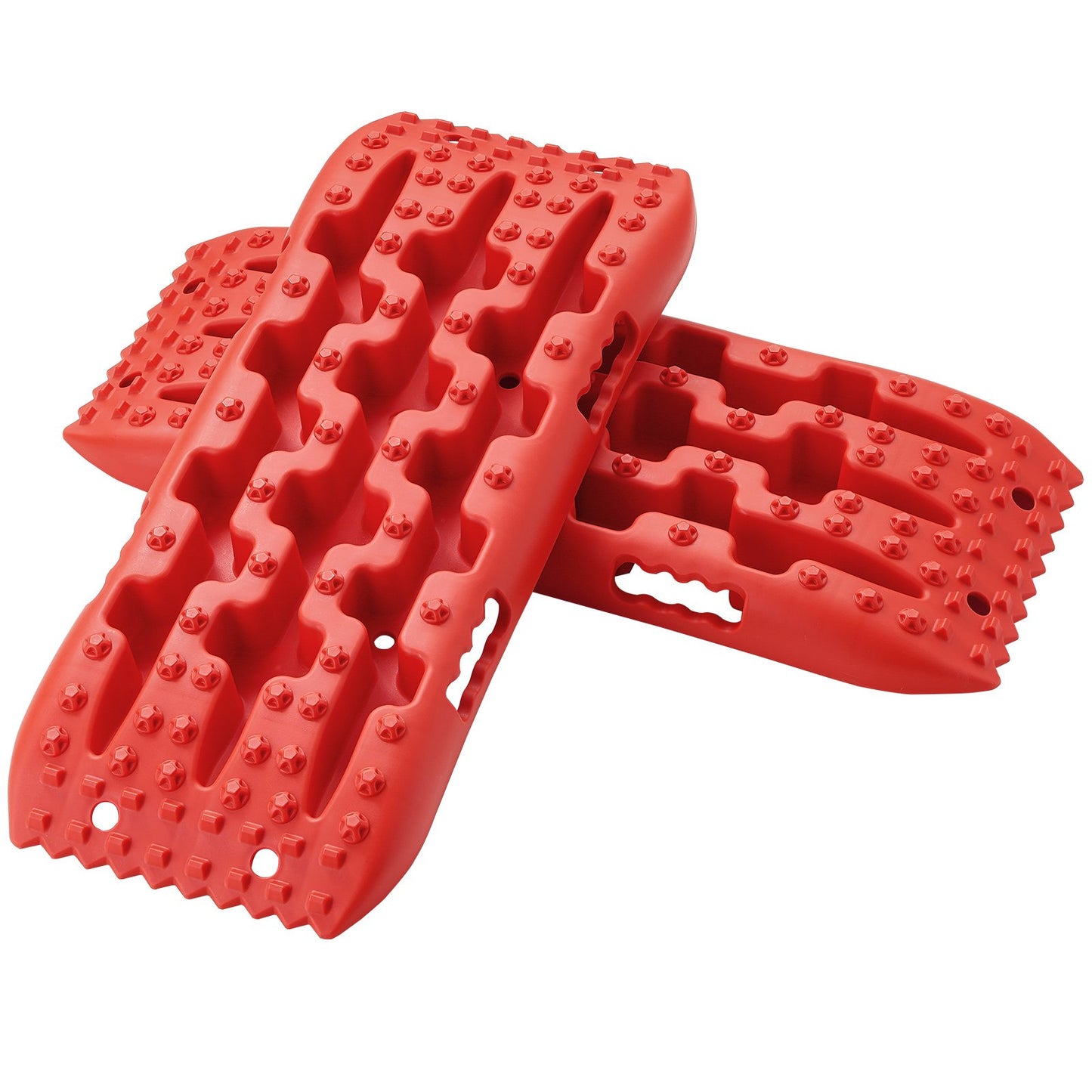 2PCS Traktion Boards mit PP für Schlamm Schnee Sand Lagerung Tasche Kurze Rot