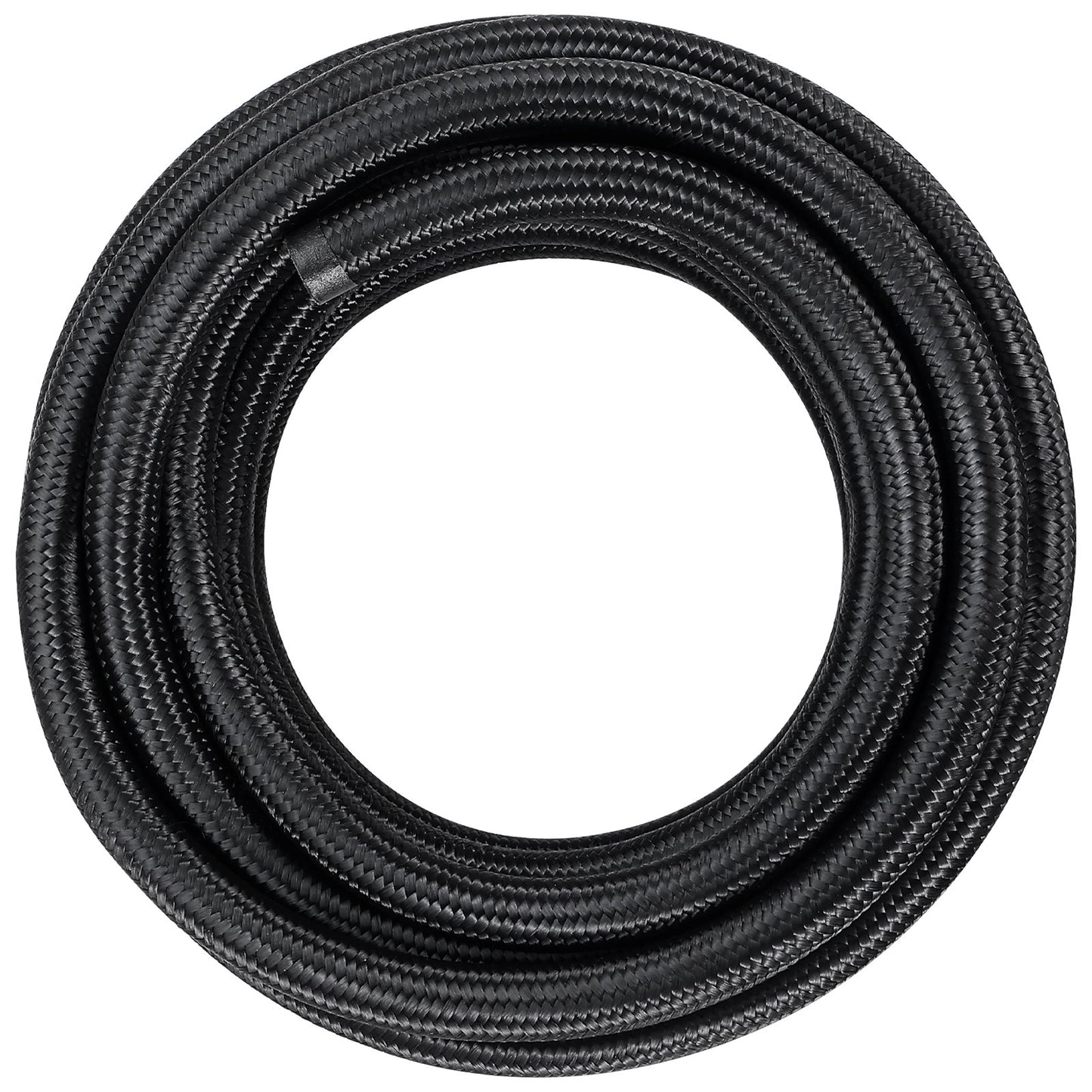 8AN Fuel Line Kit, 20 FT Fuel Hose Kit, 0.43" Nylon, Stainless Steel Braided Fuel Line Kit for Oil/Gas/Diesel Hose End, with 12-ST Swivel Adapter Kit, Black