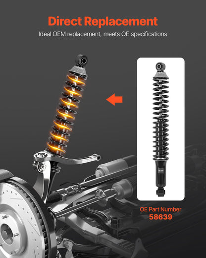 Rear Shock Absorber Strut Assembly, 2Pcs Shock and Strut Assembly with Coil Spring, Fit 2000-2006 Chevrolet Suburban 1500, 2000-2006 Chevrolet Tahoe, 2000-2006 GMC Yukon, Replace for OE 58639
