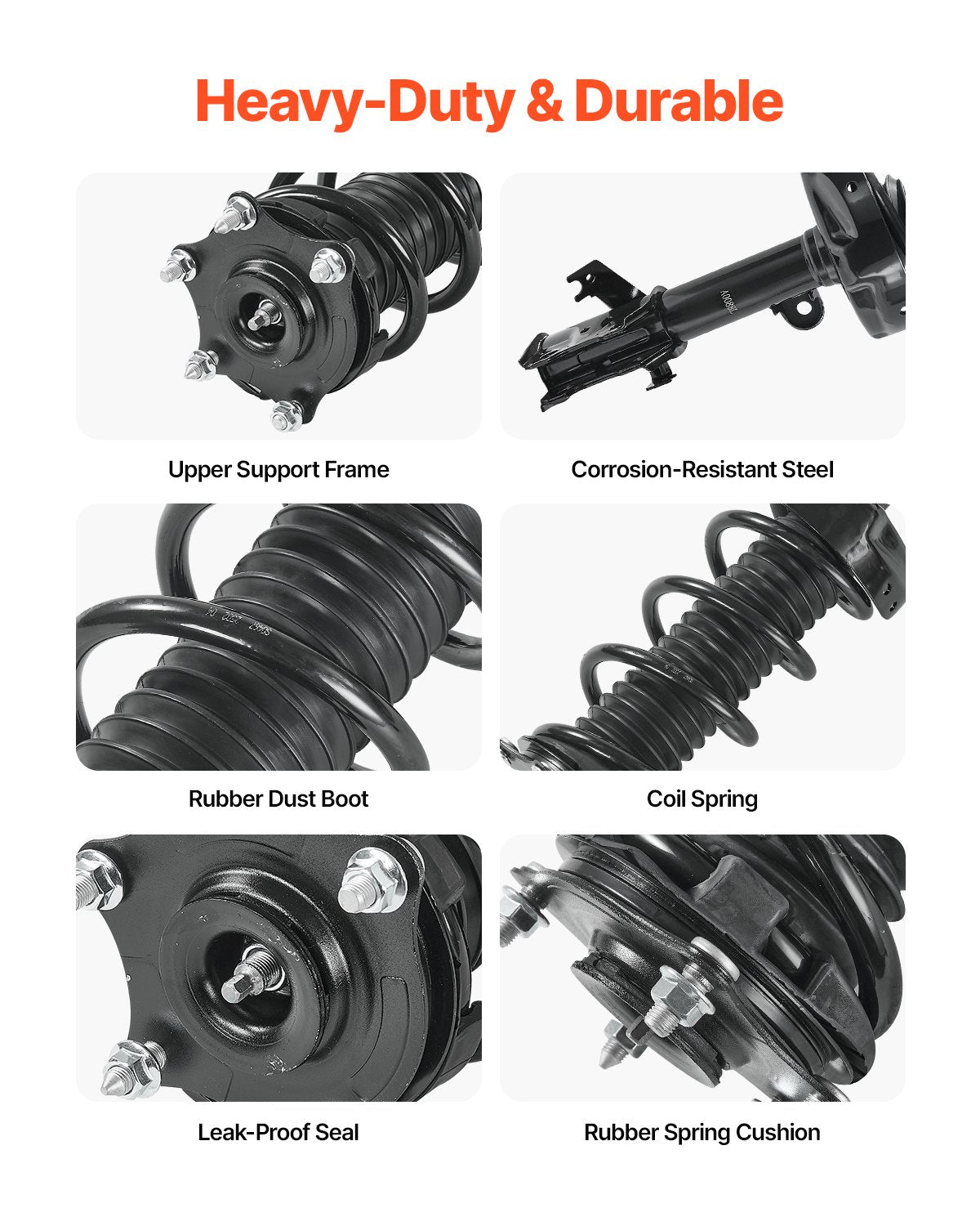 Front Shock Absorber Strut Assembly, 2Pcs Shock and Strut Assembly with Coil Spring, Compatible with 2007-2014 Honda CR-V, Automotive Replacement Struts, OE 272491/272492