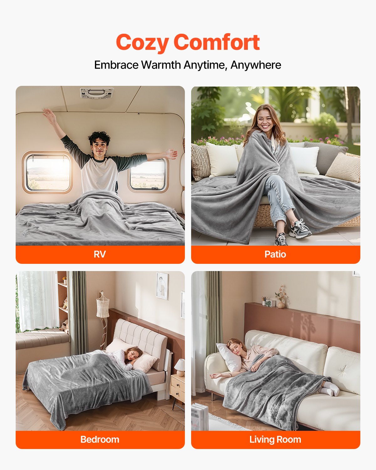 King Size Blanket, 108 x 90 inches, Lightweight and Fuzzy Throw Blanket for Bed, Cozy Grey King Blanket for All Season, Warm Plush Machine Washable Bedding, Grey