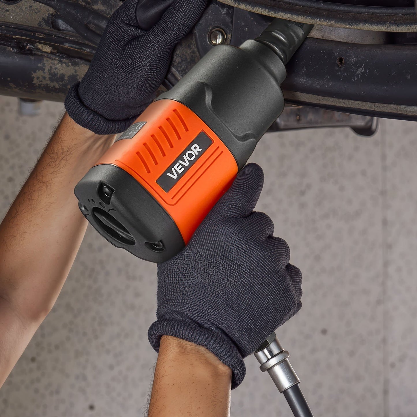 Air Impact Wrench, 1/2" Drive Pneumatic Impact Wrench Up to 1100 ft-lbs Reverse Torque, 7500RPM 4-Speed Adjustable & Lightweight Pneumatic Gun for Auto Repairs and Maintenance