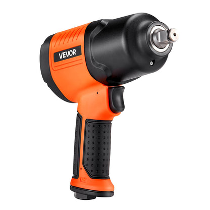 Air Impact Wrench, 1/2" Drive Pneumatic Impact Wrench Up to 1100 ft-lbs Reverse Torque, 7500RPM 4-Speed Adjustable & Lightweight Pneumatic Gun for Auto Repairs and Maintenance