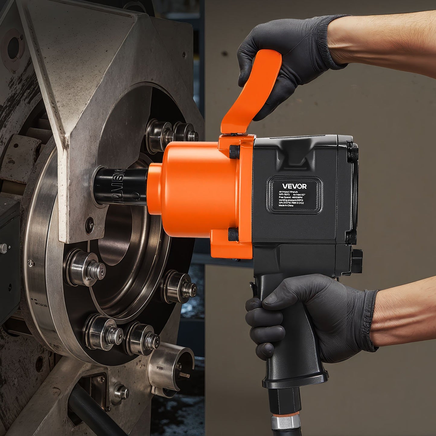 1 Inch Air Impact Wrench, Up to 1200 ft-lbs Nut-Busting Torque, 16.4 lbs Lightweight Pneumatic Impact Gun with Double Handles for Heavy Duty Repairs and Maintenance