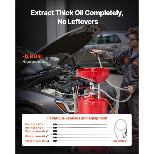 79,5L spilloljeavtappningstank, luftdriven bärbar oljetömningstank med justerbar tratthöjd, industriell vätskeavtappningstank med hjul, dränering för vätskeöverföring av bränsle för bilverkstäder, röd |  EU