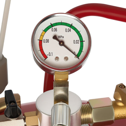 21 Gallon Waste Oil Drain Tank, Air Operated Portable Oil Drainer with Adjustable Funnel Height, Industrial Fluid Drain Tank with Wheels, Fluid Fuel Transfer Drainage for Auto Repair Shops, Red