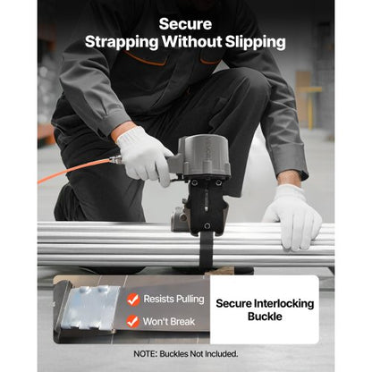 Pneumatisk stålbandningsmaskin, 8500 N spänningskraft, metallbandningsverktyg, spännare och skärförslutare för 32 mm breda metallband, kraftig delad balpress för höghållfasta förpackningar |  EU