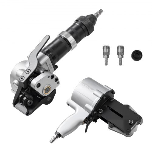 Pneumatic Steel Strapping Machine, 8500 N Tension Force, Metal Strapping Tool Tensioner and Cutter Sealer for 1.26 in Width Metal Belt, Heavy Duty Split Type Baler for High Tensile Packaging