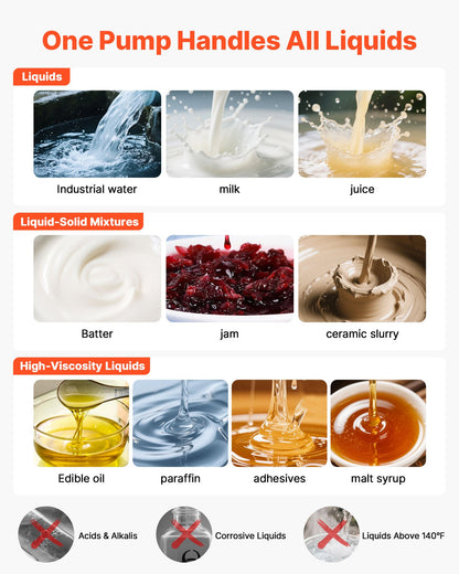 Air Operated Double Diaphragm Pump, 35 GPM, 1 inch Inlet & Outlet Pneumatic Waste Oil Transfer Pump, Max 114 PSI, Aluminum Alloy Body, Air-Operated for Diesel, Grease, Kerosene, Gasoline & Oil