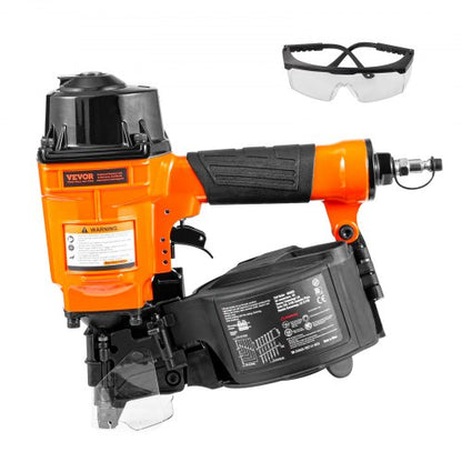 Coil Siding Nailer MCN55, 1 inch to 2-1/4 inch 15 Degree Pneumatic Siding Nail Gun, 70-120PSI Air Coil Nailer for Siding, Pallet Sheathing, Fencing, Decking