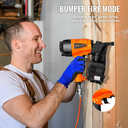 CN65 Spiral Nail Gun 1-1/4" to 2-1/2" 15 Degree Pneumatic Nail Gun